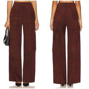 ZUT x REVOLVE Sammy Suede Pants in Burgundy Size XS